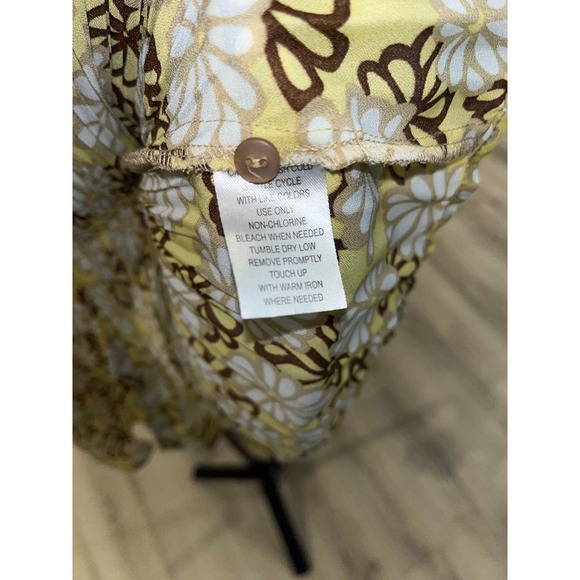 Retro Sunny Leigh Y2K Floral Ruffle V-Neck Sleeveless Top Boho Women's Size M - Picture 7 of 14